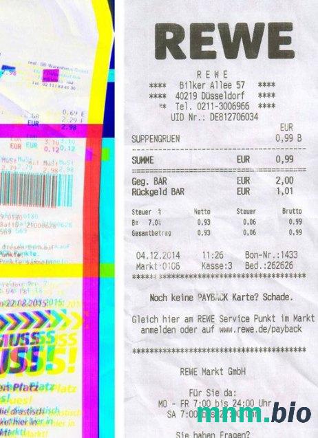 Grupa Rewe przykładowy czek PSD